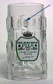 Irlbacher Pils - Glaskrug mit Wabenmuster